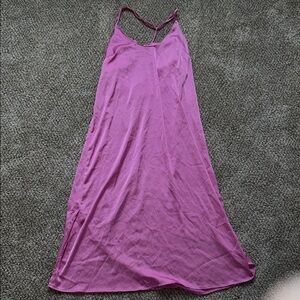 Pink satin sleep dress